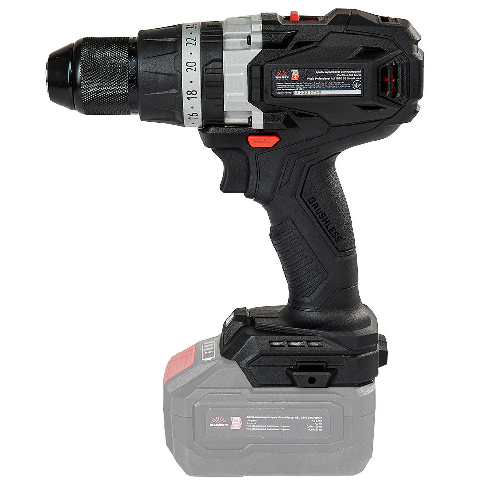Дриль-шурупокрут акумуляторний Vitals Professional AU 1870 BS SmartLine+ Харків - фото 2