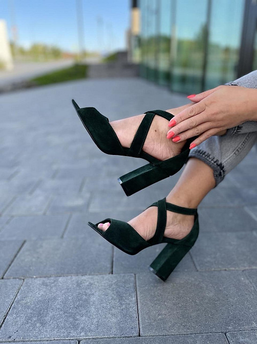 Nivelle БосонІжки жіночі NIVELLE 1815/9510-9544 зелені (літо, замша натуральна) (3696) 39р. Коломия - фото 4