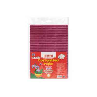 Цветной картон Maxi A4 Гофрокартон металлизированный 21х29,7 см розовый (MX61905) Винница