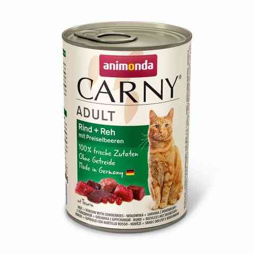 Корм влажный Carny Adult Beef Venison with Cowberries для взрослых кошек с говядиной олениной и брусникой 400 г Киев