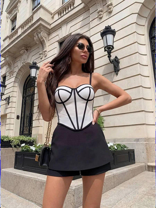 Женский стильный романтичный корсет легкая сетка + атласные вставки Белый 2, 46 Одесса - изображение 3