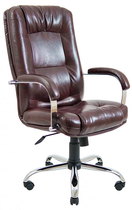 Офісне Крісло Керівника Richman Alberto Titan Firenze Хром М1 Tilt Коричневий Київ - фото 1