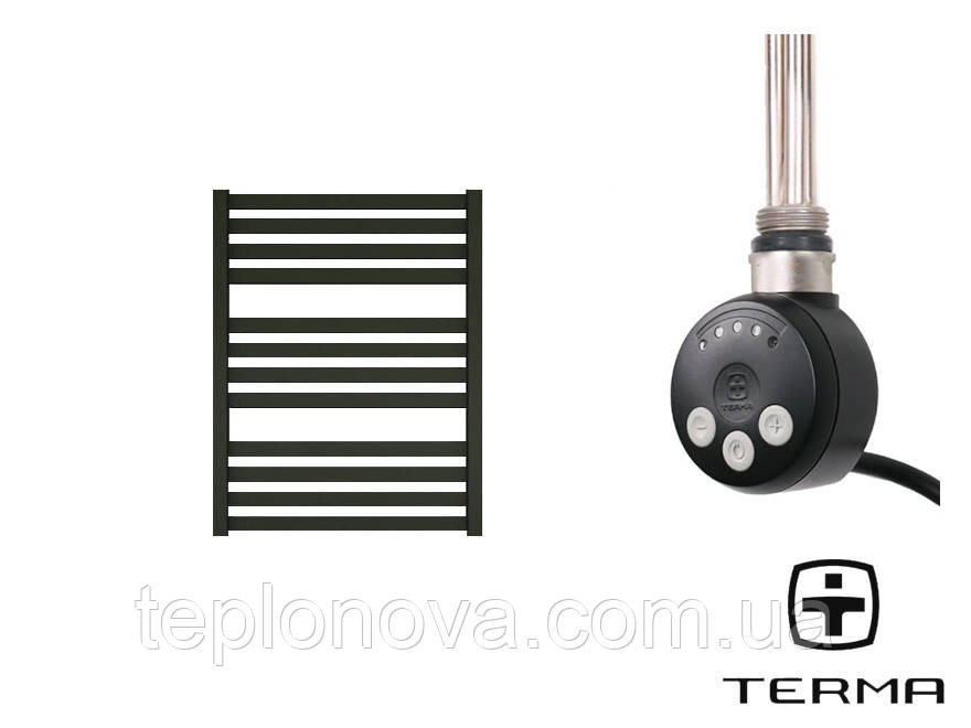 Електрична Рушникосушка Плоска Чорна 710х500 Terma Marta Чернівці - фото 1