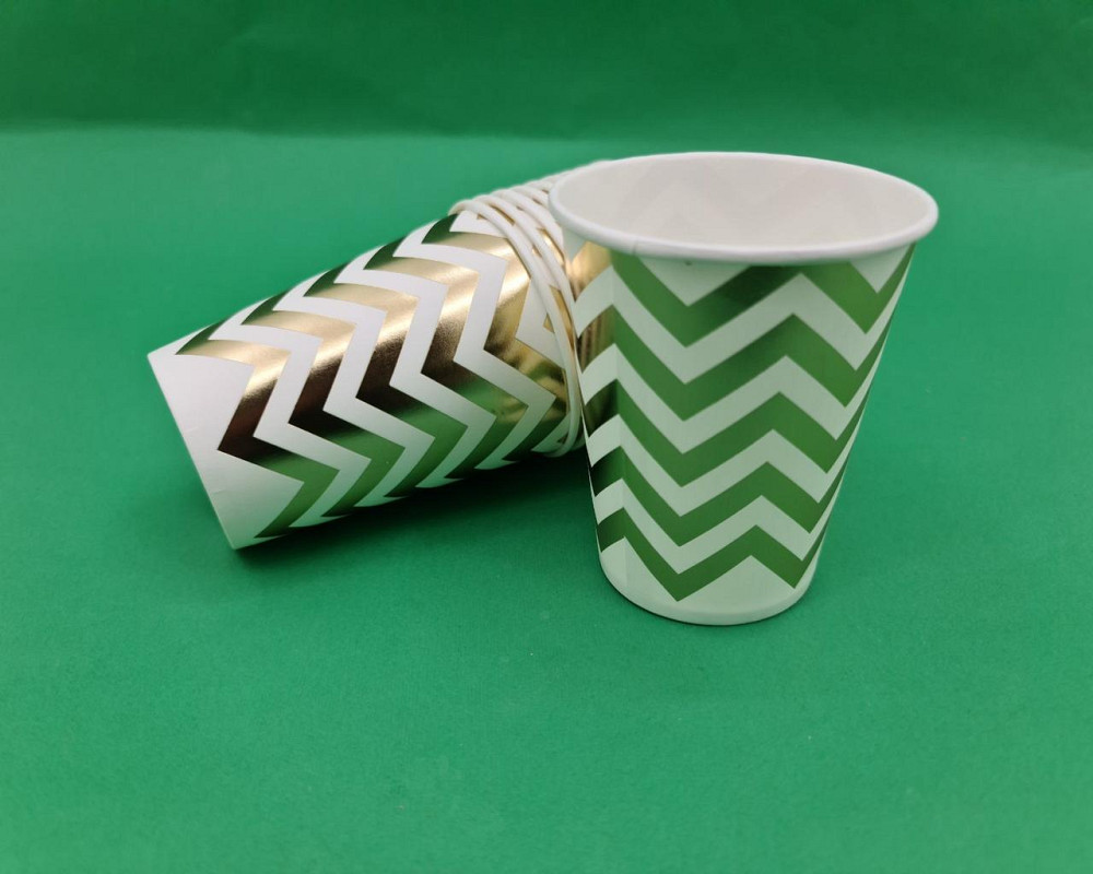 Стаканчики одноразові паперові 250 г "Золотий зигзаг" 10 шт (1 пачка) Харків - фото 1
