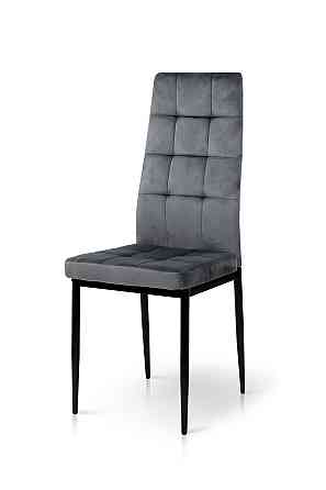 Стілець Айс, чорний/велюр темно-сірий Киев