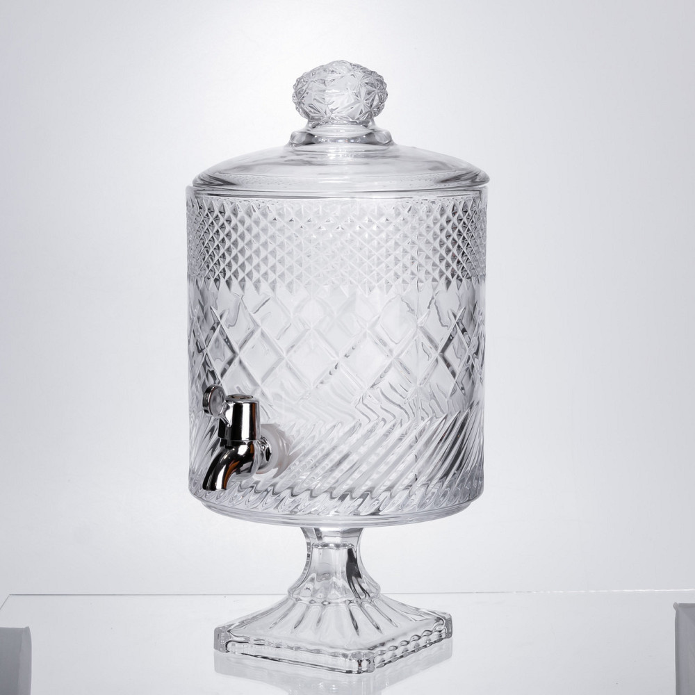 Лимонадниця з краном на підставці скляна 4,5 л HP-19-4 Коломия - фото 6