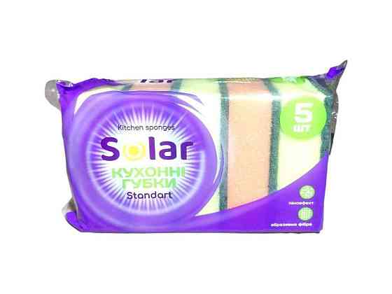 Губка кухонная 5шт Standard ТМ SOLAR Solmir Киев