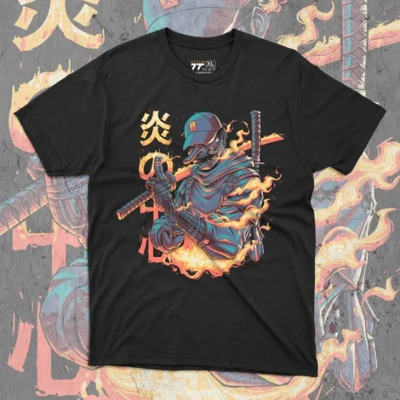 Футболка мужская с принтом Самурай Размер 48 Anime0087 Днепр