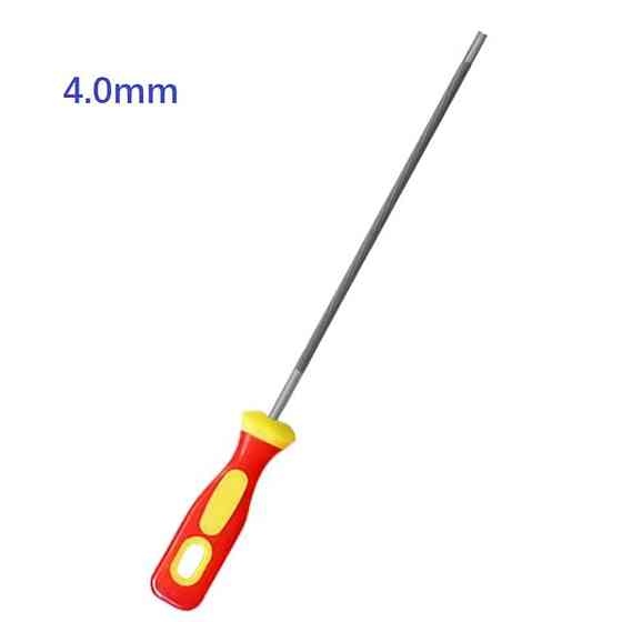 Круглий напильник 4 мм для ланцюгової пилки з тримачем Київ