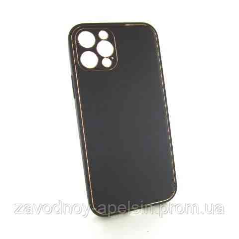 IPhone 12 pro шкіряний чохол Epik black Одеса