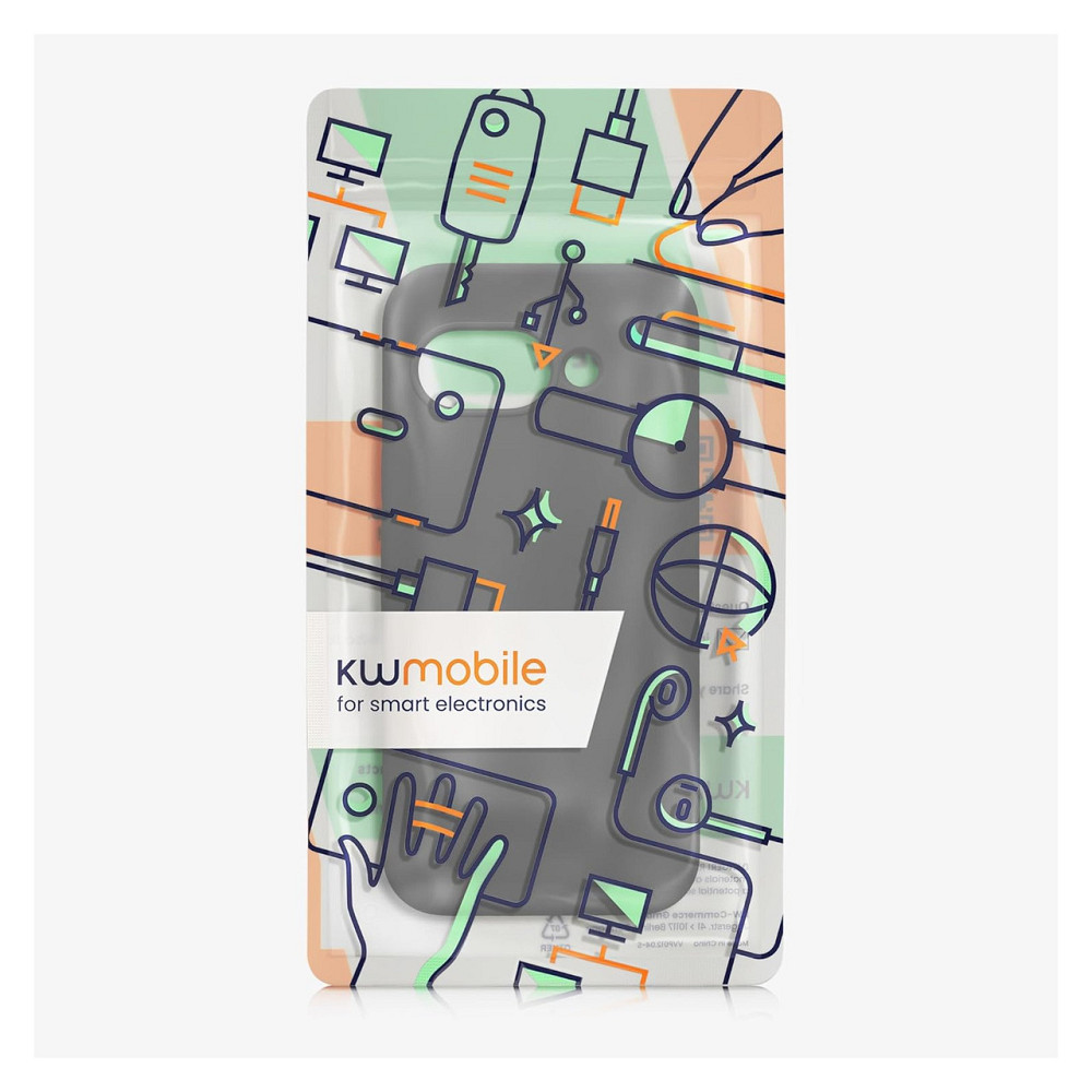Чохол для телефону kwmobile Pixel 9a матовий чорний силіконовий сумісний з бездротовою зарядкою Київ - фото 8