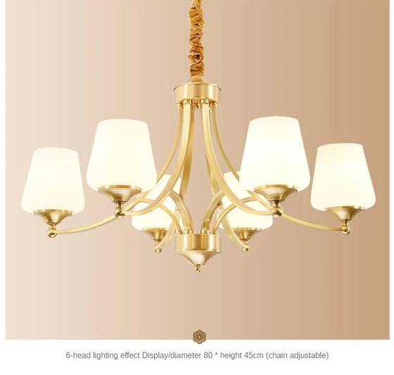 Светодиодная люстра Звон 5027 (Золотая) 6 плафонов Киев