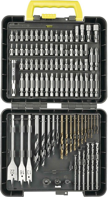 Набір біт, насадок, свердл по металу/дереву/каменю RYOBI RAK95DDF (95шт), пластиковий кейс Одеса - фото 1