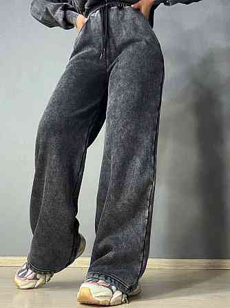 Костюм жіночий Joy One 2166-11 утеплений варений худі зі штанами палаццо чорний, чорний, XL Київ