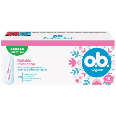 Тампоны o.b. Original Super Plus 16 шт. (3574660089356/3574661350196) Винница - изображение 1