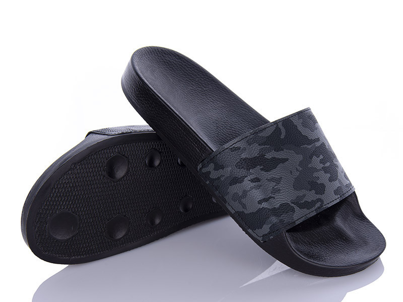 Мужские шлепанцы черный камуфляж тм PaGo Одесса - изображение 6