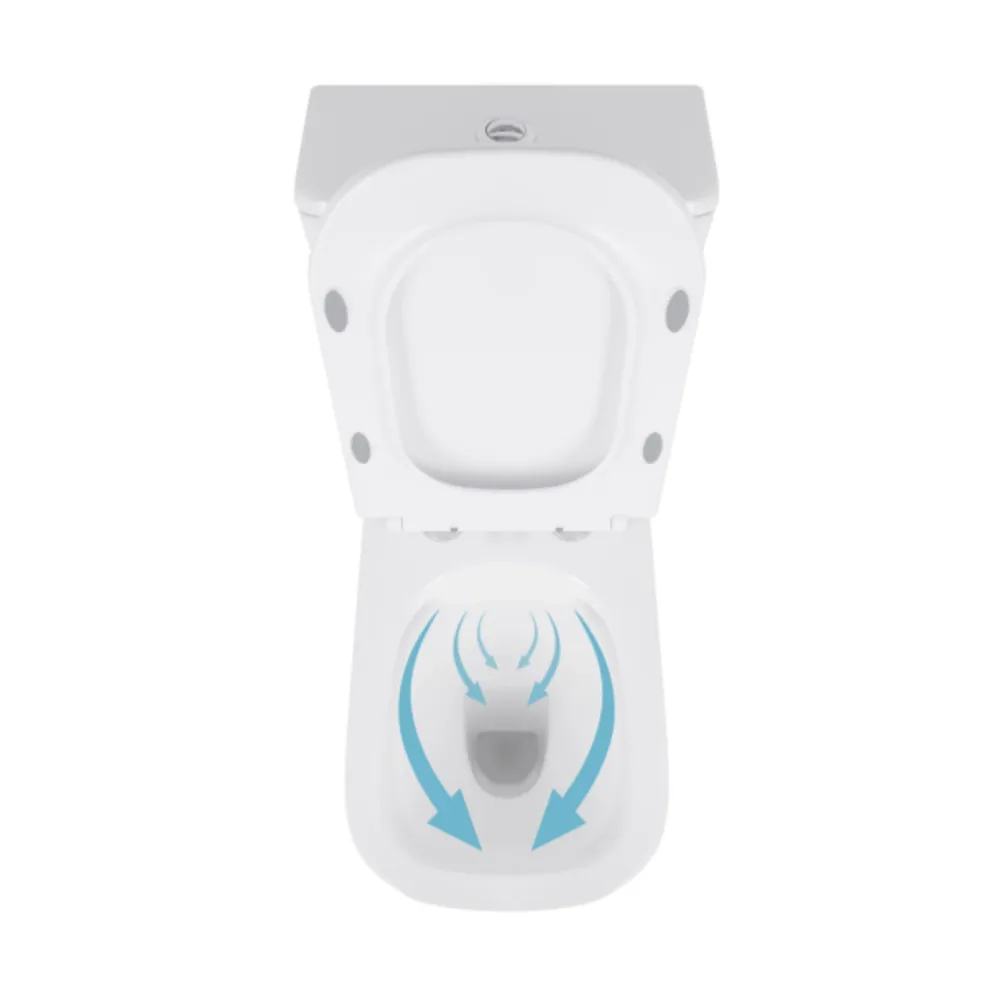 Унітаз-компакт Qtap Presto Quadro безобідковий із сидінням Soft-close QT24221215AW Київ - фото 15
