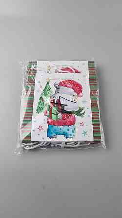 Пакети паперові подарункові, новорічні Квадрат 23*24*10 — 41 (12 шт.) Харків