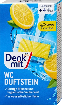 Denkmit WC Duftstein Zitronen-Frische Освежитель для унитаза, аромат лимона4 шт. Киев - изображение 1