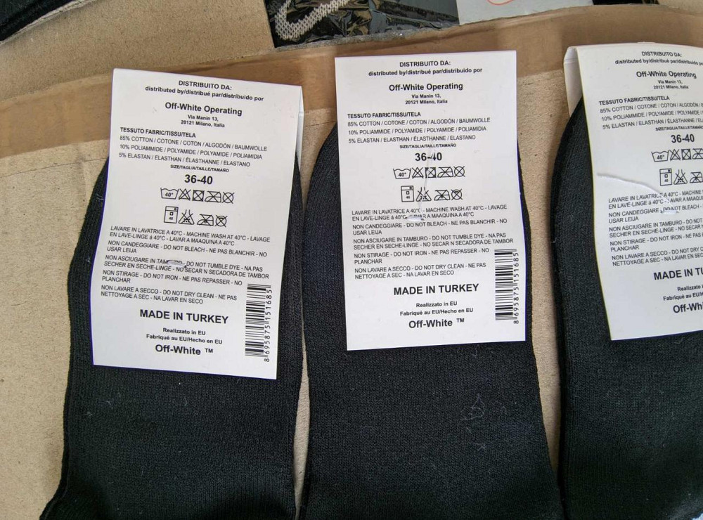 Дитячі бавовняні шкарпетки на підлітка Чорні в наборі по 4 шт Off-White CH4 . Розмір 33-36 Київ - фото 4