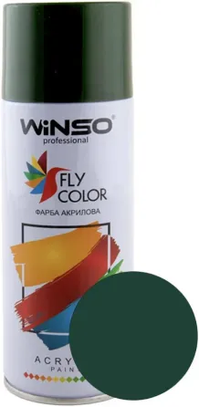 WINSO 880180 MOSS GREEN RAL6005 — Акрилова аерозольна фарба темно-зеленого кольору для авто, металу та побутового використання Ковель