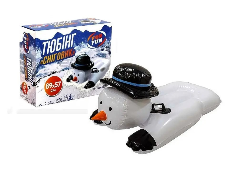 Надувні санки Тюбінг For Fun Сніговик 89х57 см (WSP170013) Чернігів - фото 1