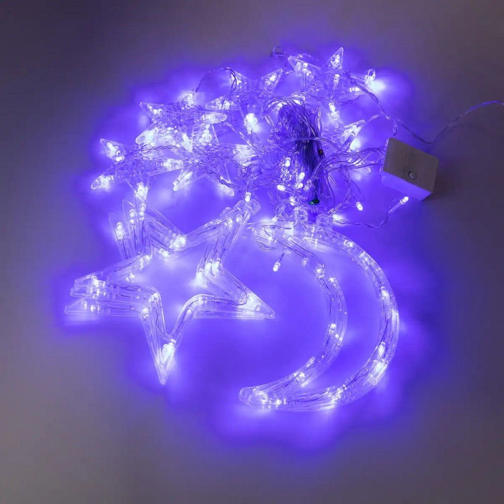 Garlando Електрична гірлянда Зірка штора 3 метри на вікно для фотозон синя WYF11BL Коломия - фото 3