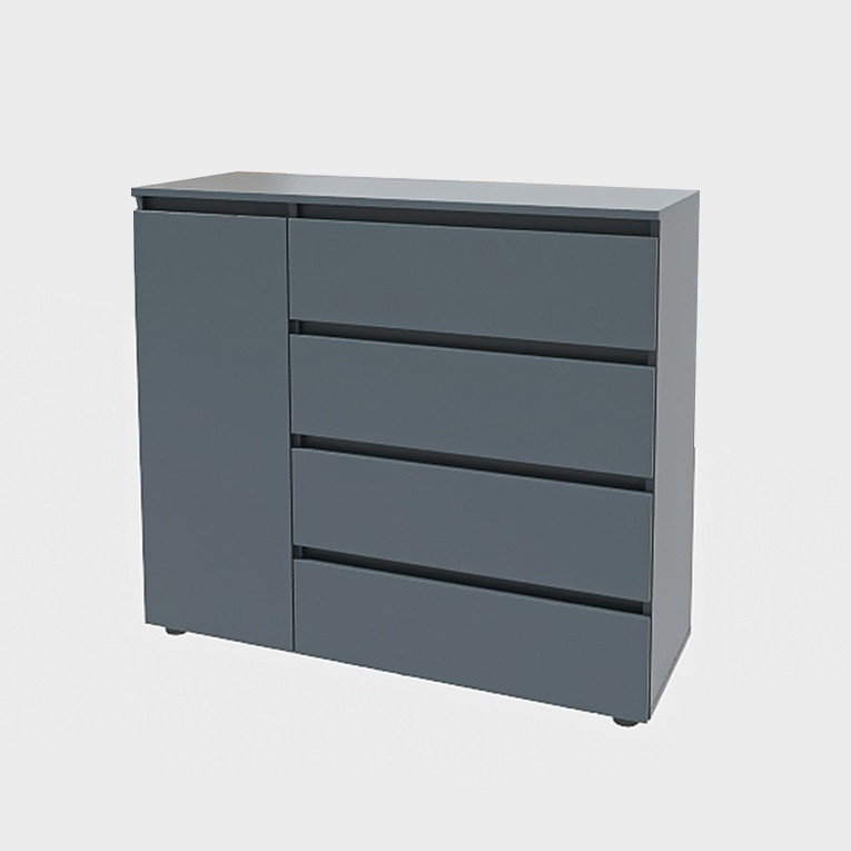 Комод Эверест КЛ-3 Лайт (телескопические) 105х38х93 см Графит (DTM-4898) Днепр - изображение 3