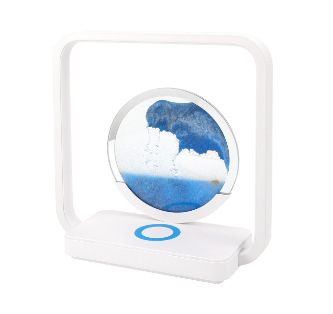 Ночник с регулировкой прикосновением, Песочная картина, рамка, светильник, ГОЛУБАЯ Кременчуг - изображение 4