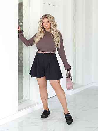 Елегантін жіночі шорти-спідниця Royce Батал 50-52, графіт Київ