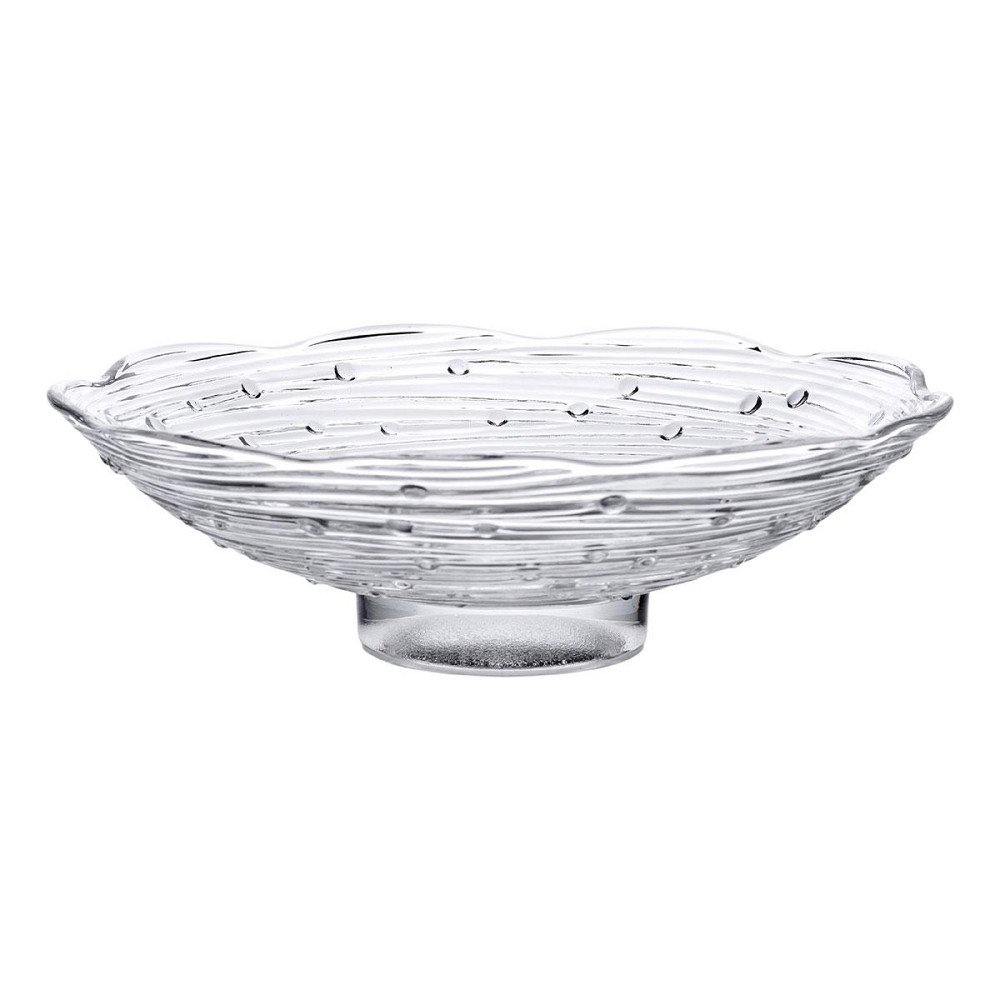 Фруктовниця скляна Ø23 ваза для фруктів Листя лотоса HP-YH-12 Київ - фото 4