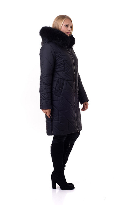 Пуховик жіночий чорний нова колекція 160 Київ - фото 2