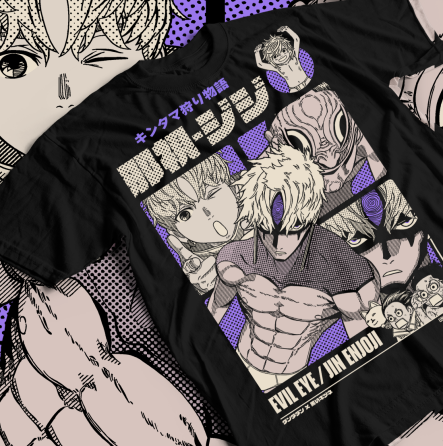 Футболка для мальчика аниме Евил Ейе Дандадан Евил оверсайз (рост от 165 до 180 ) Черний AnimeJ0229m Днепр