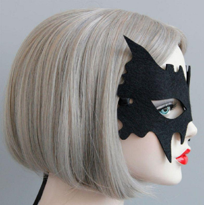 Маска карнавальная на лицо из фетра one size черный Киев - изображение 2