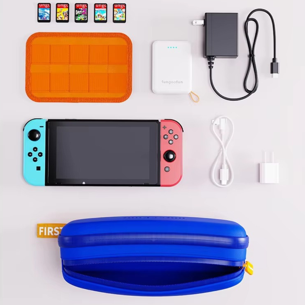 Сумка органайзер для гаджетів і аксесуарів, кабелів, проводів, силіконова, вологостійка на 2 відділення, синя Кам'янець-Подільський - фото 4