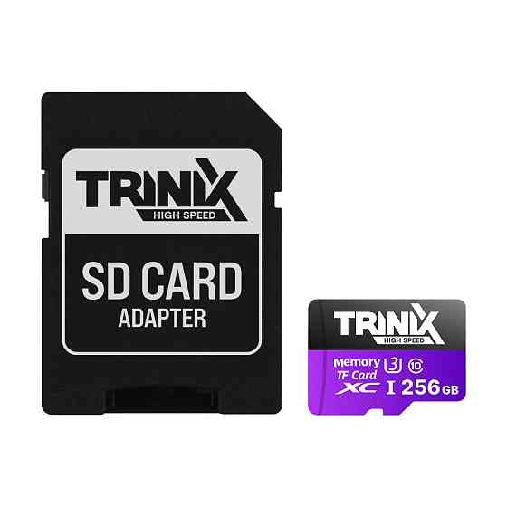 Карта пам’яті Trinix 256GB miсroSDXC з SD-адаптером U3 V30 A1 (90-00037) Киев