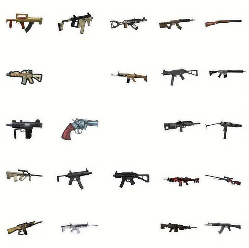 Наклейки, стікери зброя. Водонепроникні вінілові наклейки, стікерпак, наліпки військова тематика, на Київ - фото 3