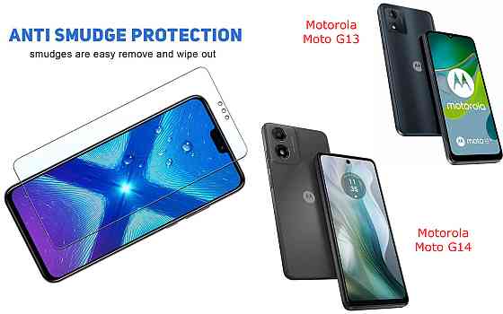 Защитное стекло NeoGlass для Motorola Moto G13, Moto G14 – ультрапрозрачное и устойчивое Киев