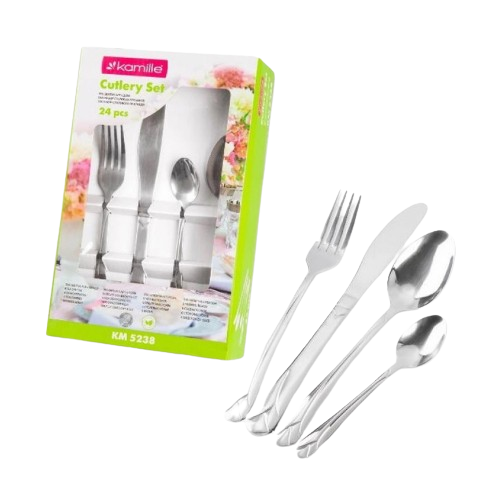 Набір столових приборів 24 предмети нержавіюча сталь 5238R KAMILLE Житомир - изображение 1