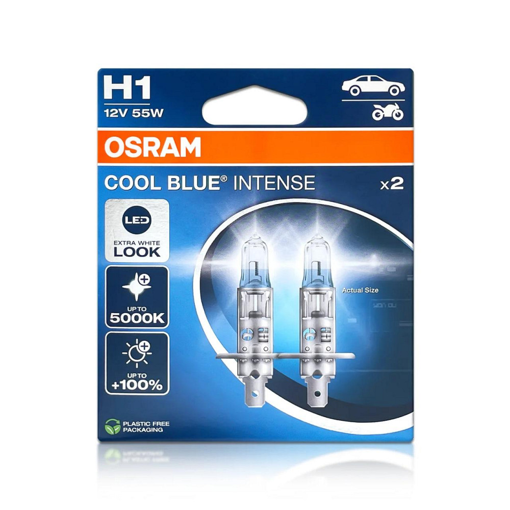 Комплект галогенових ламп OSRAM H1 64150CBN-2HB Cool Blue Intense NG +100% 5000K 55W 12V P14.5s (2 шт) Харків - фото 3