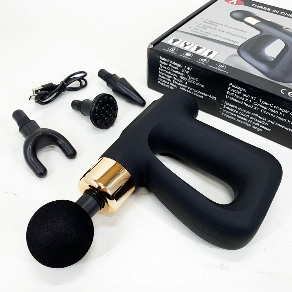 Портативний масажер для тіла, Ударний вібромасажер для тіла, Портативний перкусійний масажер ZK-82 Львів - фото 9