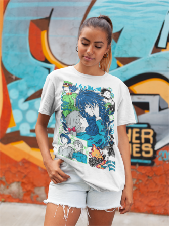 Футболка аниме Спиритед Авай Студио Аниме оверсайз (S/M/L) Черний AnimeJ0701 Днепр