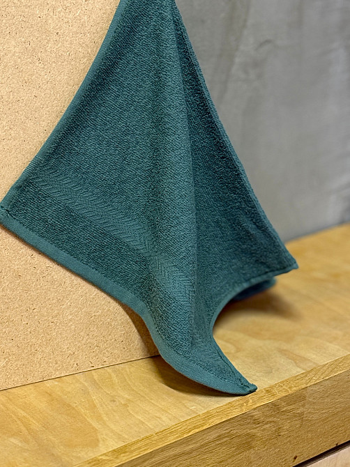 Ecotton Комплект рушників Ecotton 30х50 см махрові 6 шт. серветки для рук 380 г/м² темно-зелени Київ - фото 1