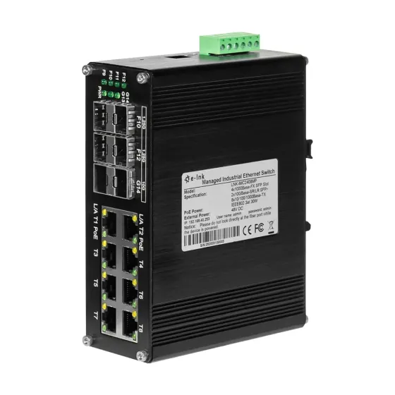 PoE-комутатор 14-портовий керований L2+ E-LINK ETH-IMC2408MP гігабітний з 8 портами PoE, 240W (73-00150) Київ