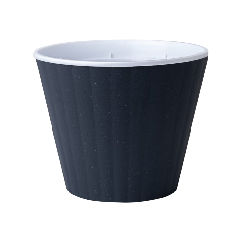 Вазон Ібіс з подвійним дном 15,7*13см граніт/білий Алеана Житомир - изображение 1