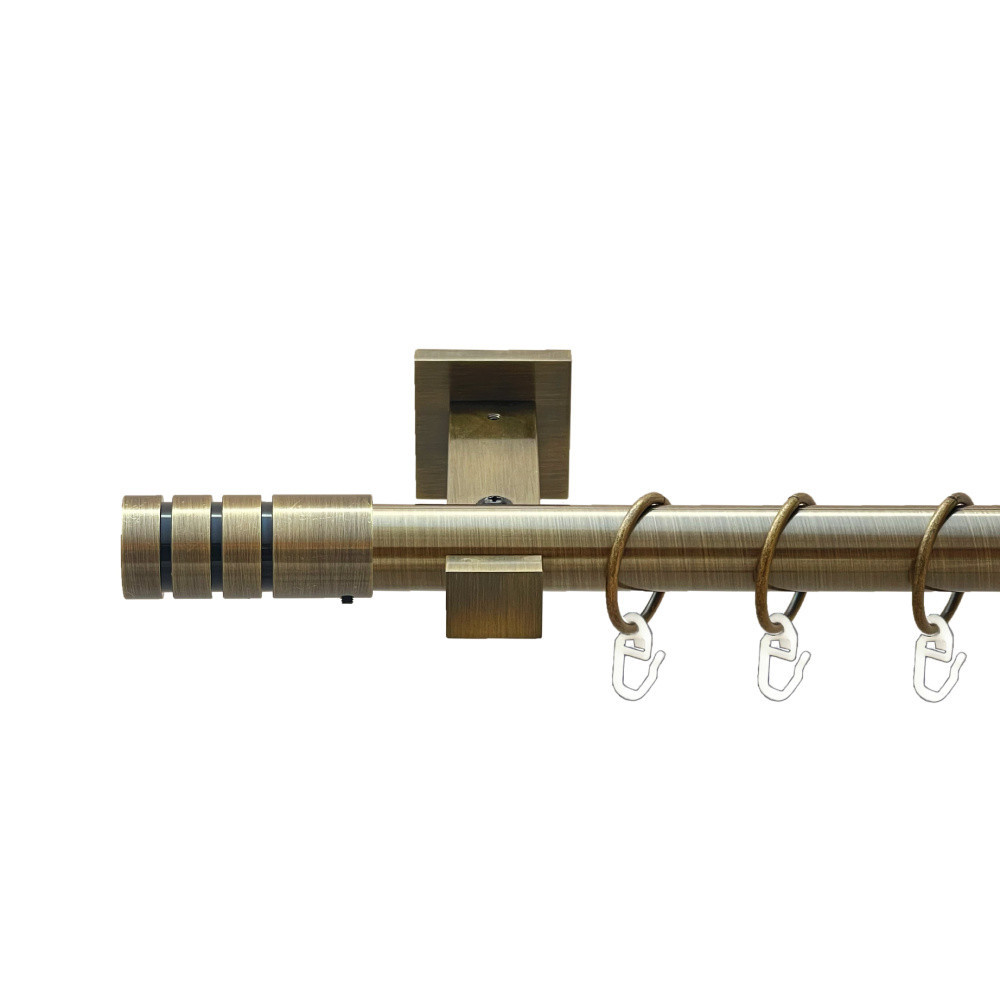 Карниз Orvit Модуло металевий однорядний техно гладка труба кільце металеве Антик 25 мм 240 см (00-00025890) Львов - изображение 1