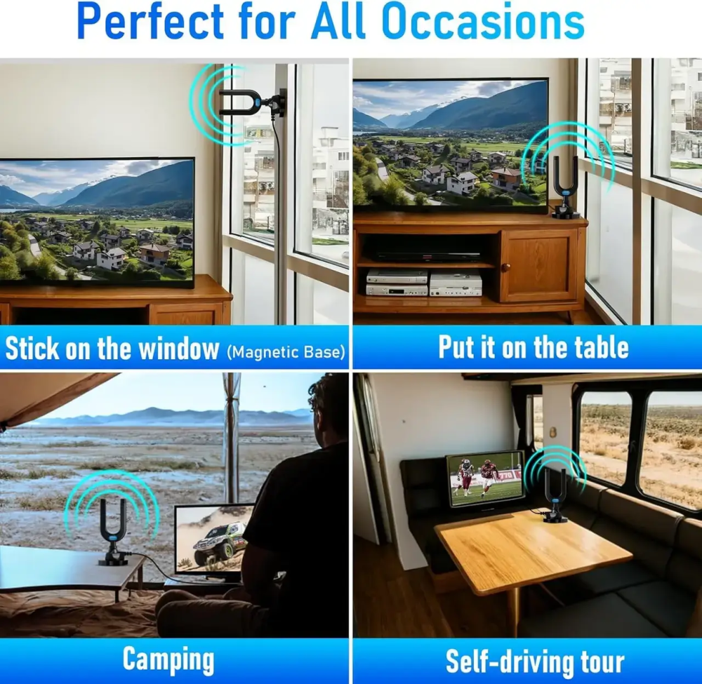 Телевизионная антенна Diswee SY-160T-U Smart TV с усилителем сигнала 4K 1080P для Smart TV с усилителем сигнала, внешняя антенна Киев - изображение 8