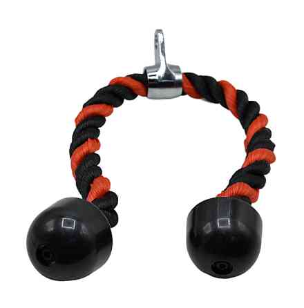 Канат для трицепса с двойным хватом нейлоновый шнур для тяги блока тренажера спортзал Power System Киев