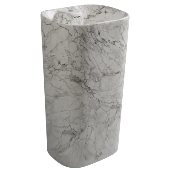 Раковина моноблок MIXXUS PREMIUM DIVERSE-1101 MARBLE 460х380х840mm з отвором під змішувач та перели  ( MP6575 ) 29743 Харків