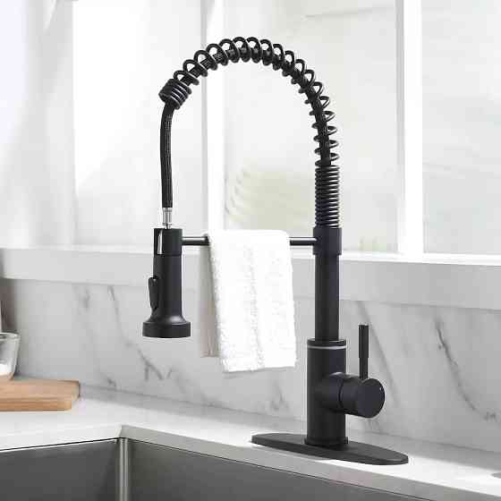 Сенсорный смеситель для кухонной раковины WanFan с выдвижным изливом, кран кухонный с температурной подсветкой Каменец-Подольский